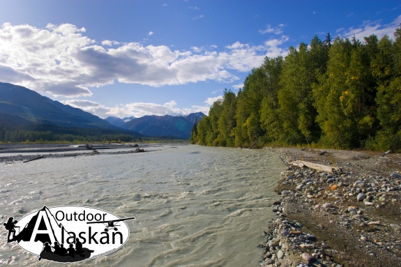 Standing on the shores of the Klehini River not far from the Alaska/BC border.