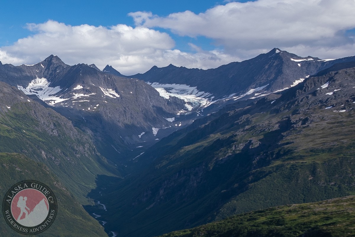 Mineral Creek Glacier and Mineral Creek with Glacier G213653E61264N (left).