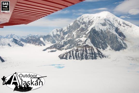 Mount Foraker looms over the Kahiltna Glacier.