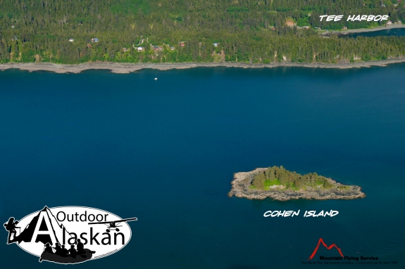 Cohen Island sits just west of Tee Harbor, outside Juneau.