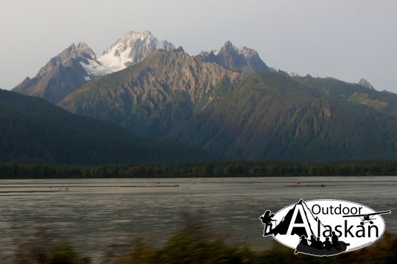 Mount Emmerich (Cathederal Peaks) and the Chilkat River.
