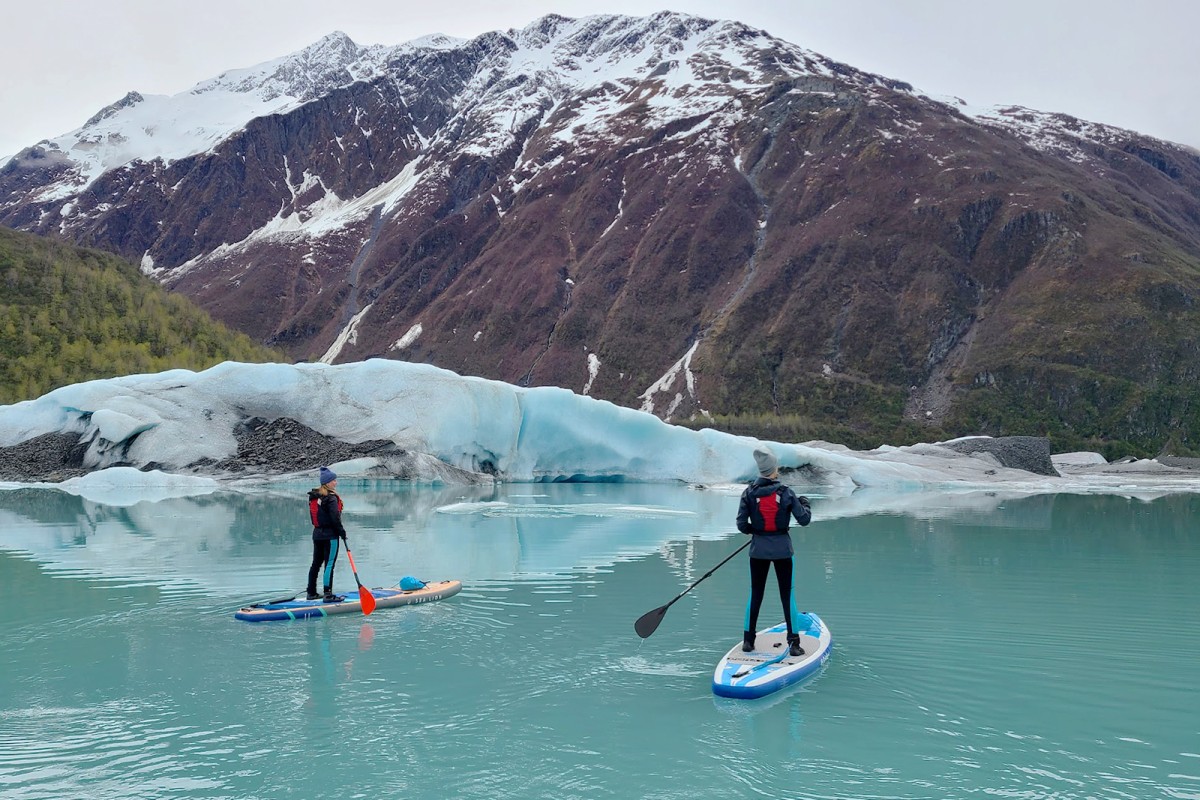 It doesn't get much more Alaskan stand up paddleboarding than this.