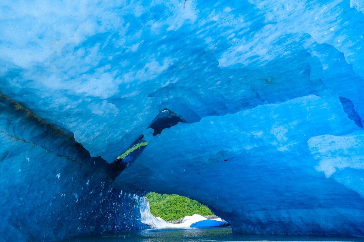 Every now and then we have tunnels that form through the heart of the icebergs.