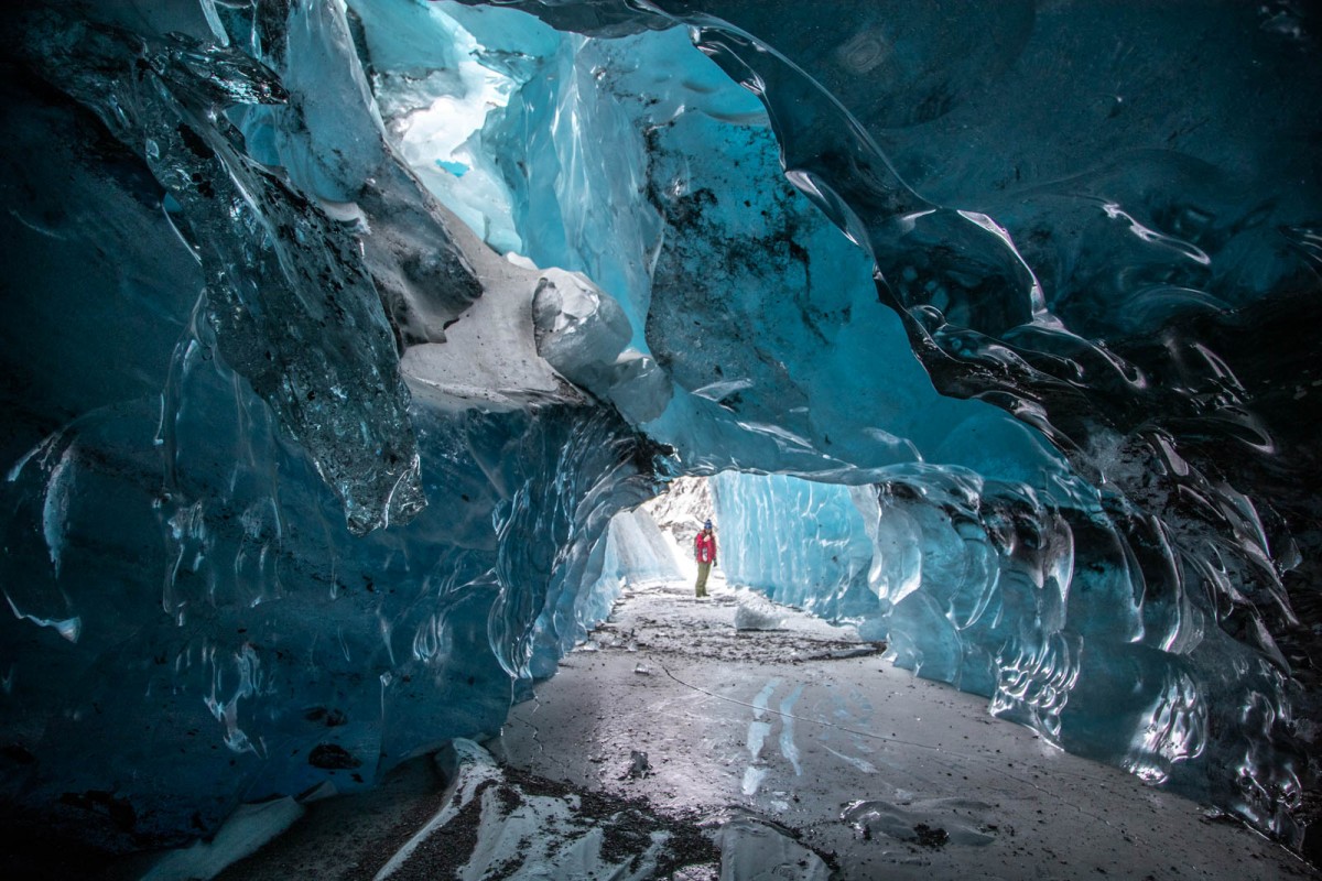 Valdez Glacier iceberg ice caves.