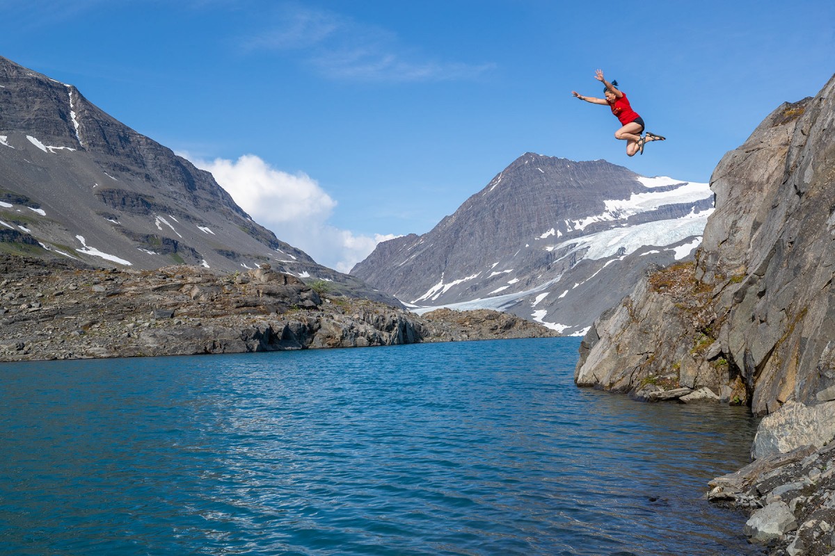 Take a swim up in the crystal clear alpine lakes.