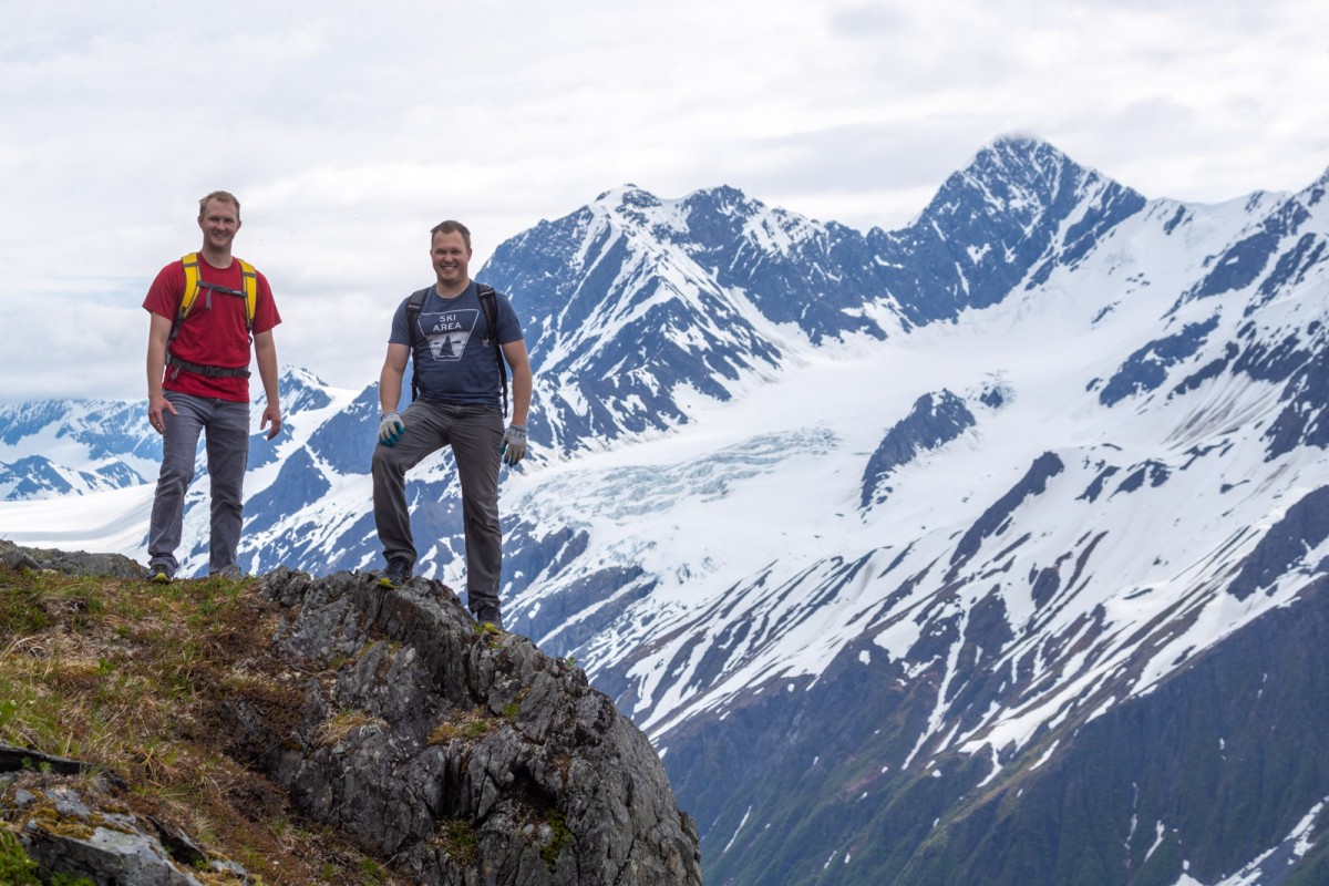 Standing on edge of the world. Hiking the alpine around Valdez.