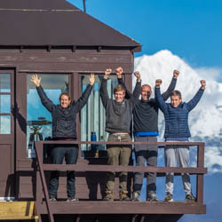 family at fire lookout Alaska