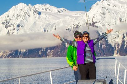 Sailing around Port Valdez.