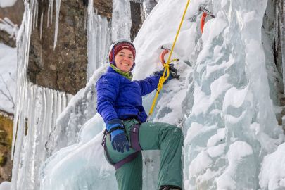 Guided ice climbing makes things safe and enjoyable. Our guides are there to help you every step of the way.