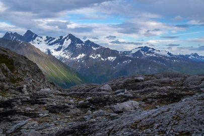 Looking out at the adjacent peaks from 3,800 ft.