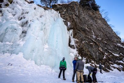 Ice climbing is a great way to bond with the family on your visit to Valdez.