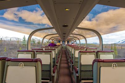 Ride the Alaska Railroad and see the amazing sights from the train.