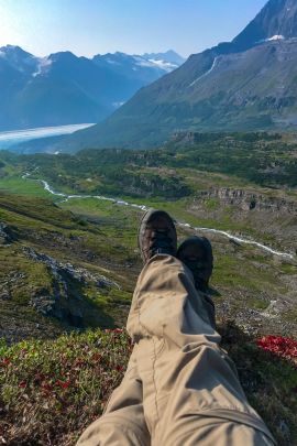 Taking in the view on a day hike during a basecamp tour.