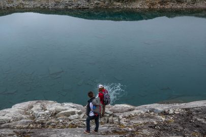 Play in the clear alpine lakes. If you're daring enough, you can go for a swim.