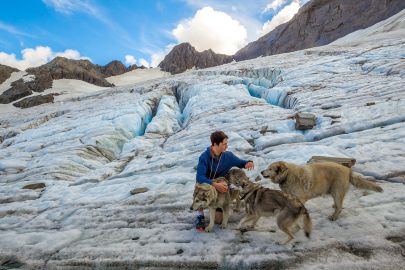 Explore unnamed glaciers and bring some furry friends.