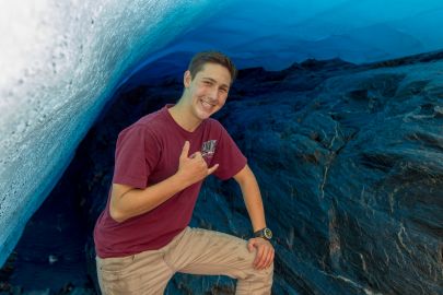 Hanging out under Worthington Glacier.