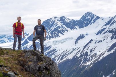 Standing on edge of the world. Hiking the alpine around Valdez.