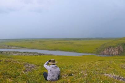 Watching lighting across the valley.