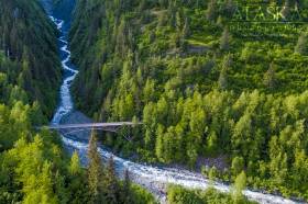 The Bridge of the Goat and Wagon Trail the passes over Bear Creek.