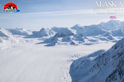 The head of Bremner Glacier northeast of Mount Hawkins.