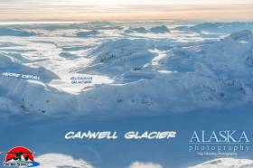 Looking south over Canwell Glacier down Gulkana Glacier.