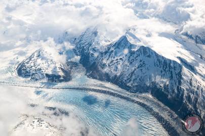 Looking south across the end of Colony Glacier.