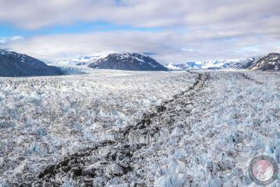 Divider Mountain between the forks of Columbia Glacier.