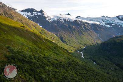 Glacier G214030E60925N at the end of Browns Basin above Browns Creek. Valdez, AK.