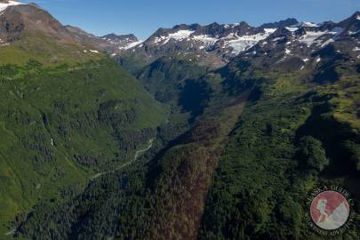 From left to right; Glacier G214161E60914N, Glacier G214166E60906N, Glacier G214169E60899N, Glacier G214170E60888N, and Glacier G214141E60880N. Above the middle fork of Dead Creek.