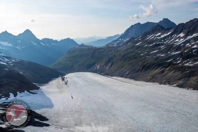 Looking down Glacier G214183E60923N at Meteorite Mountain near Valdez, Alaska.