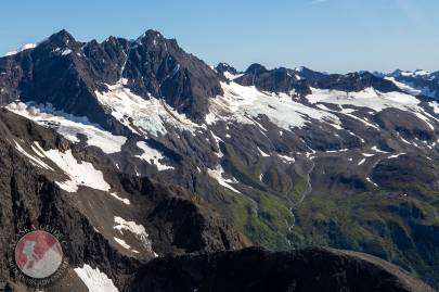 Glaciers from left to right; Glacier G214291E60861N, Glacier G214286E60849N, Glacier G214289E60837N, Glacier G214285E60829N, and Glacier G214260E60794N.