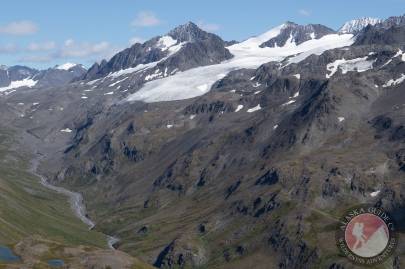 Glacier G214638E61142N and Glacier G214627E61131N (main glacier) behind Thompson Pass.