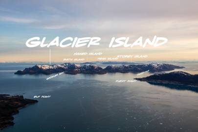 Glacier Island from the end of Columbia Bay.