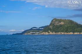 Granite Point with Fairmount Island behind it, Prince William Sound.