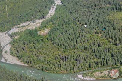 Horsfeld, with Horsfeld Creek (from top to bottom) and Beaver Creek (along bottom).