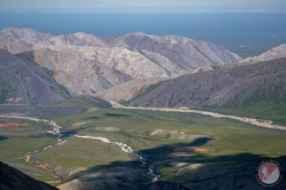 Katakturuk River as it passes through the Sadlerochit Mountains.