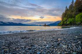 Looking south down Resurrection Bay from Lowell Point, Seward.