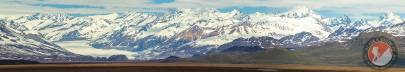 Looking at the Maclaren Glacier from the Denali Highway. 