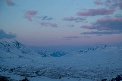 Marshall Pass as seen from Thompson Pass. May 2022.