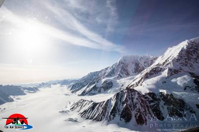 Looking down the Martin River Glacier.