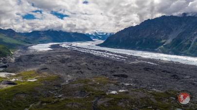 Looking up the Matanuska Glacier.