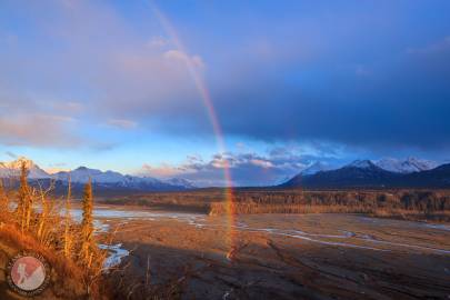 Matanuska River from the pull-out overlook just outside of Palmer on Glenn Highway (Hwy 1).