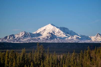 Looking at the west face of Mount Drum.