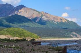 Mount Sheldon along the Toklat River.