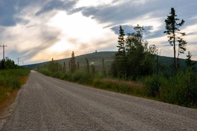 The road leading out to Murphy Dome.