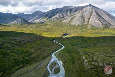 Niviak Pass and the stream that flows into the Ivishak River. August 2023.