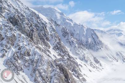 The southeast face of Oso Peak in the top center of the photo.