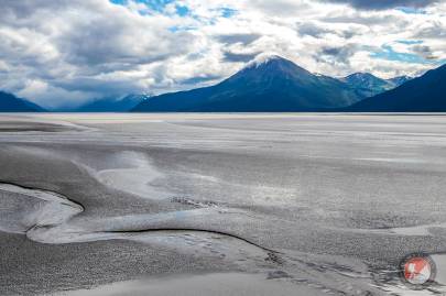 Looking across Cook Inlet and Pyramid Peak.