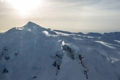 Looking at the north face of Regal Mountain and the west ridge (right) leading up to it.