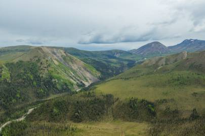 Looking up Rocker Creek before it joins Ptarmigan Creek.